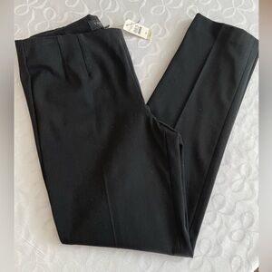 TALBOTS NWT Black Slim Fit Pants Side Zip, 4 Petite.